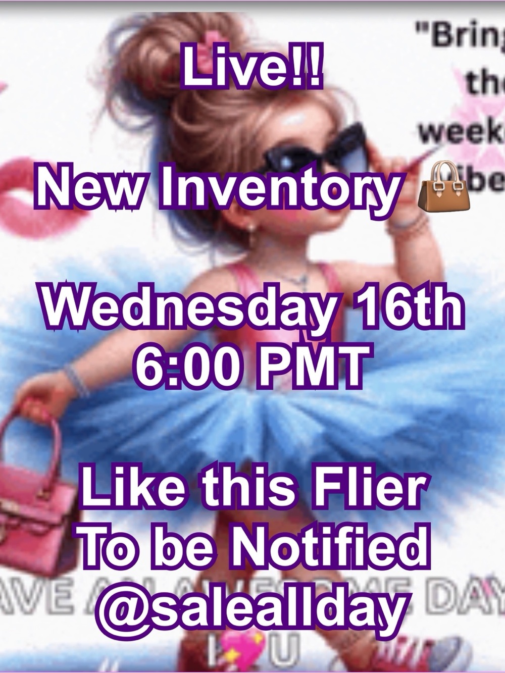 Party Time!! Bags & More Like this Flier to be Notified 💗👜